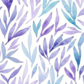Leafy Botanical | Teal and Purple