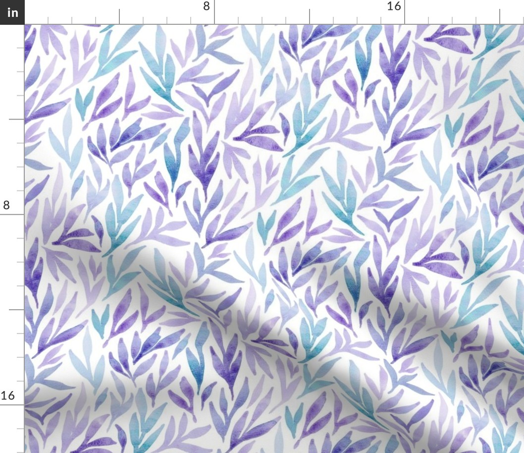 Leafy Botanical | Teal and Purple