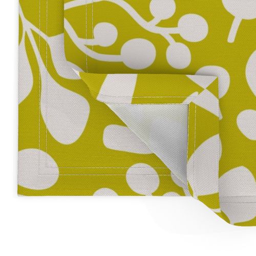 Leaves on chartreuse, XL