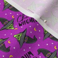 Cheers Witches! - purple - witch halloween - LAD21