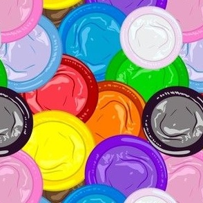 Rainbow condoms - safe sex