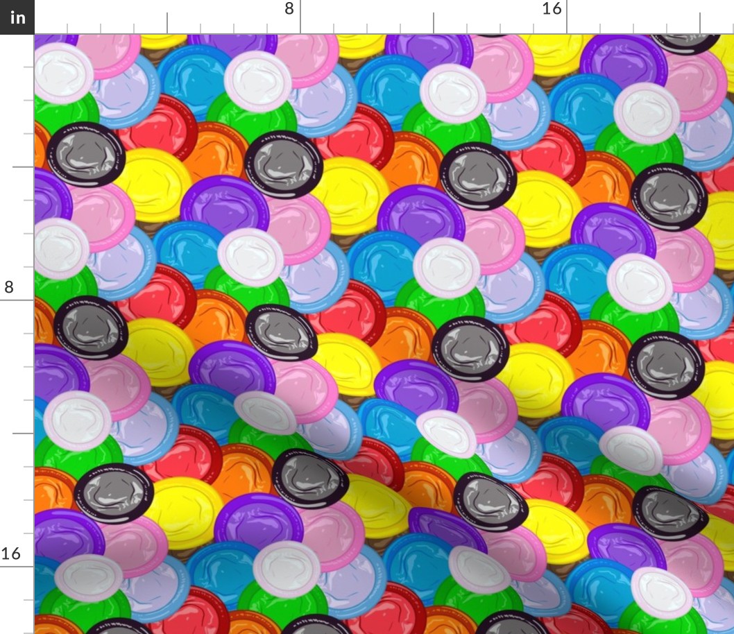 Rainbow condoms - safe sex Fabric | Spoonflower