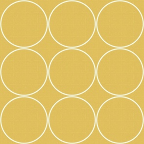 mid-century modern circles goldenrod mustard medium wallpaper scale by Pippa Shaw