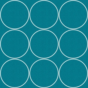 mid-century modern circles teal peacock medium wallpaper scale by Pippa Shaw