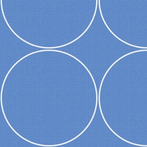 mid-century modern circles cornflower blue large wallpaper scale by Pippa Shaw