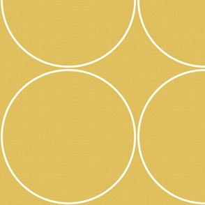 mid-century modern circles goldenrod mustard large wallpaper scale by Pippa Shaw