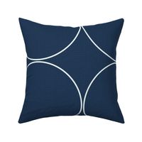 mid-century modern circles midnight navy large wallpaper scale by Pippa Shaw