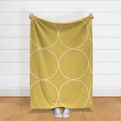 mid-century modern circles goldenrod mustard XL wallpaper scale by Pippa Shaw