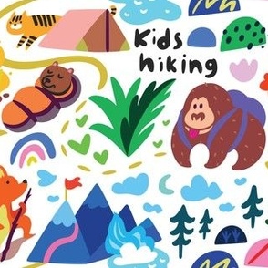 Kids hiking