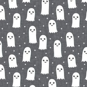 cute ghost - children's halloween - grey - LAD21