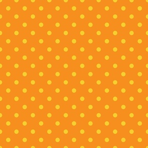 Orange With Yellow Polka Dots - Medium (Fall Rainbow Collection)