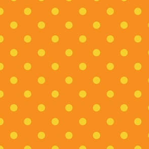 Orange With Yellow Polka Dots - Large (Fall Rainbow Collection)
