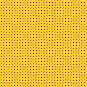 Yellow With Plum Polka Dots - Small (Fall Rainbow Collection)