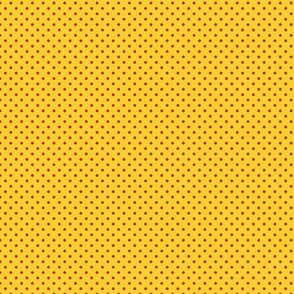 Yellow With Red Polka Dots - Small (Fall Rainbow Collection)