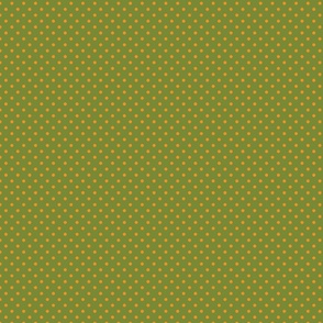 Olive With Orange Polka Dots - Small (Fall Rainbow Collection)