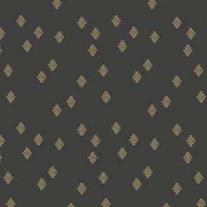 Scattered aztec small- black and gold