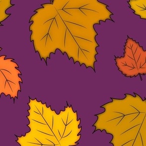 Autumn Leaves Large Purple