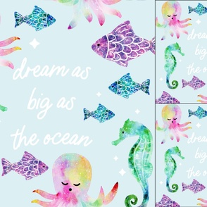 1 blanket + 2 loveys: dream as big as the ocean aqua