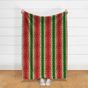 Watermelon Stripes Distressed - large scale