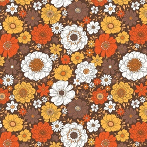 Camilla Retro Fall Floral - large scale