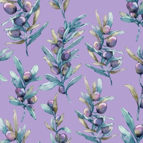 Olive Fruit Garden - Lilac Large Scale