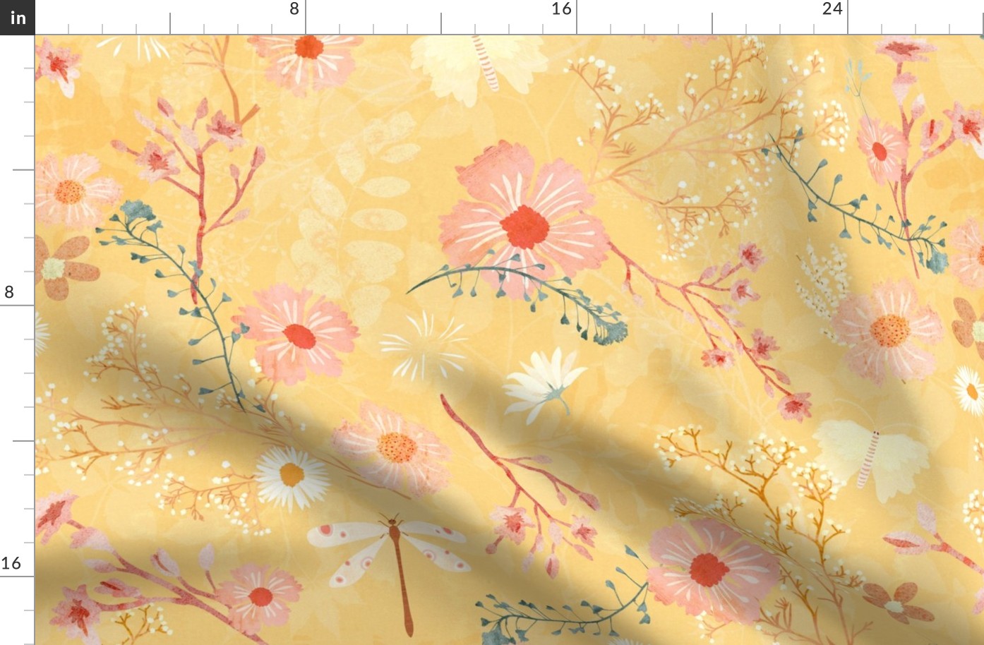 Midnight meadow - yellow (large)