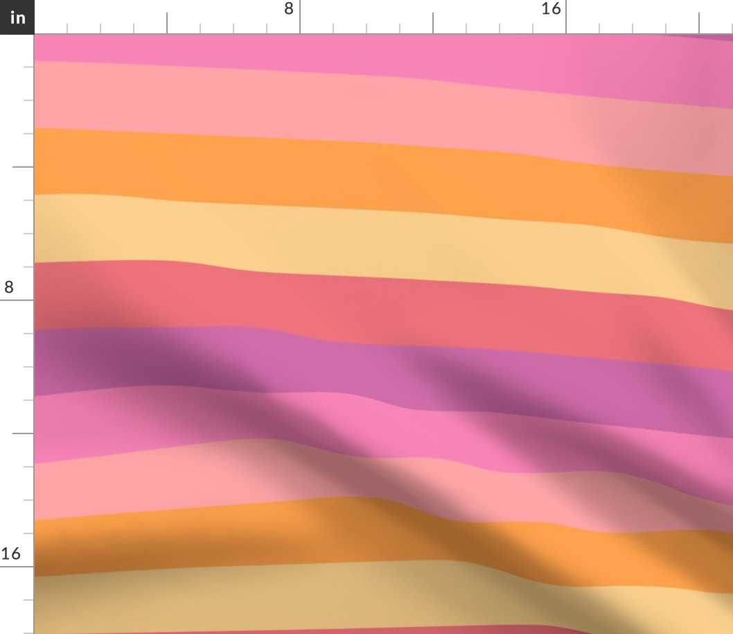Rainbow Stripes Pink - extra large scale