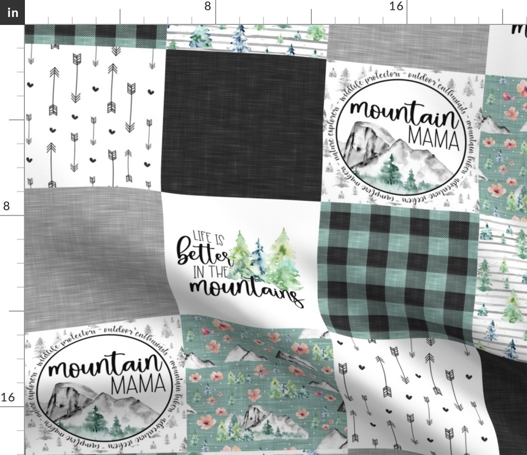 Mountain Mama - Wholecloth Cheater Quilt