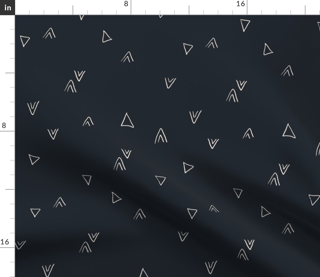 simple triangles in dark grey