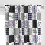 Mountain Mama//Purple - Wholecloth Cheater Quilt