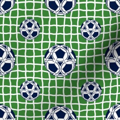 Medium Soccer Balls, Midnight on Grass Green by Brittanylane