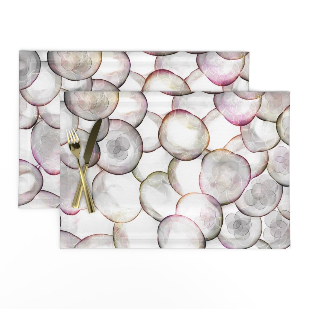 Organic Abstract Moon Jellies, Neutral Tones on White