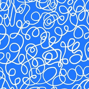Doodle Loops Blue White