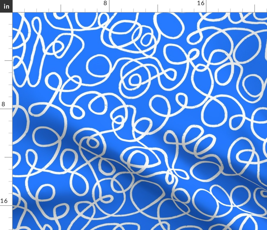 Doodle Loops Blue White