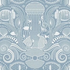 Sea Garden (grey white)