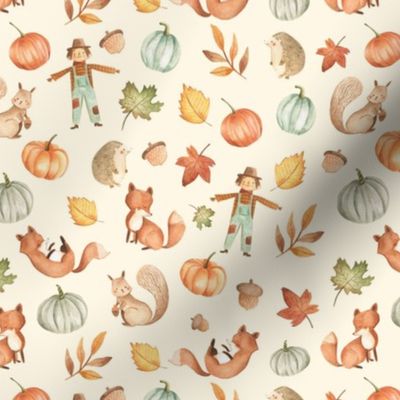 Woodland Autumn Fall Animals 