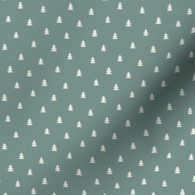 MINI Christmas tree fabric - green