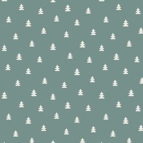 MINI Christmas tree fabric - green