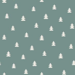 Christmas tree fabric - green