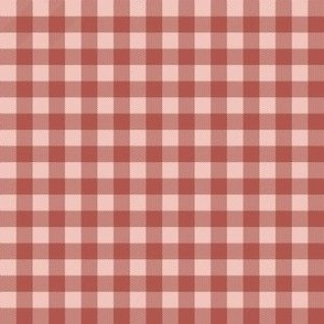 SMALL christmas plaid fabric - red and pink Christmas plaid