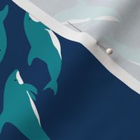 Arctic Tern with Dolphins Teal