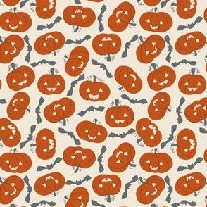 pumpkins -grey and orange-small scale