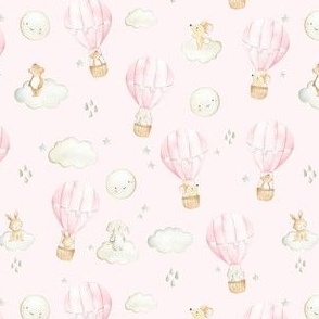 Hot Air Balloon Woodland Animals in the Sky