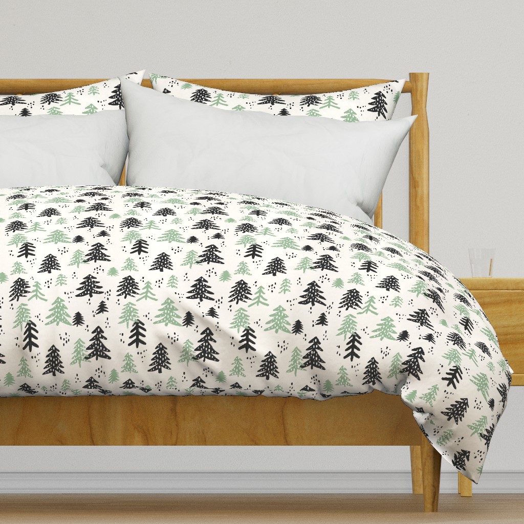 Christmas Trees – Mint & Black