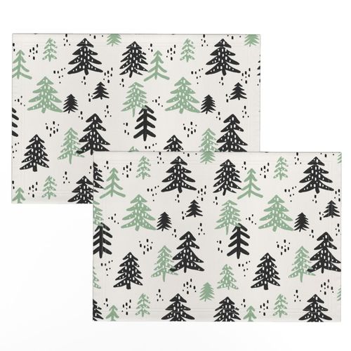 Christmas Trees – Mint & Black