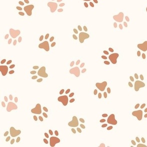 Earth Tone Paw Prints (Large Scale)