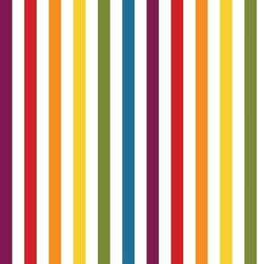 3/4" Fall Stripes - Large (Fall Rainbow Collection)