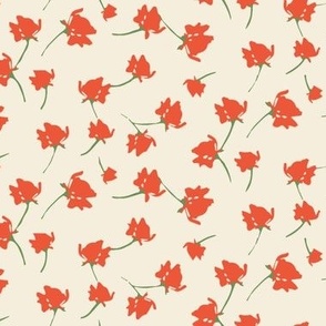 POINCIANA DITSY FLORAL-RED CREAM COMBO