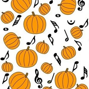 Pumpkin Black Music Notes 