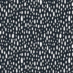 Rain Shower - Geometric Polka Dot Midnight Blue Regular Scale